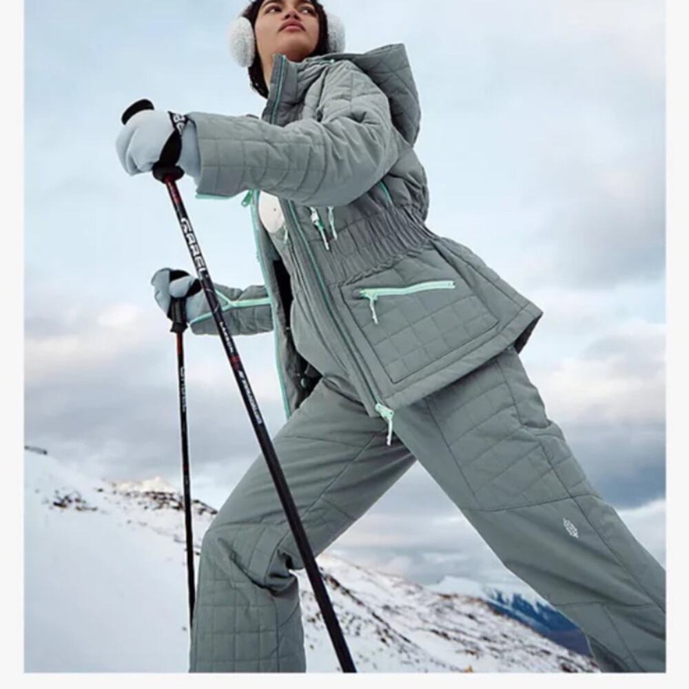 Free People Movement All Prepped Ski Coat In Greyed Olive XL‎